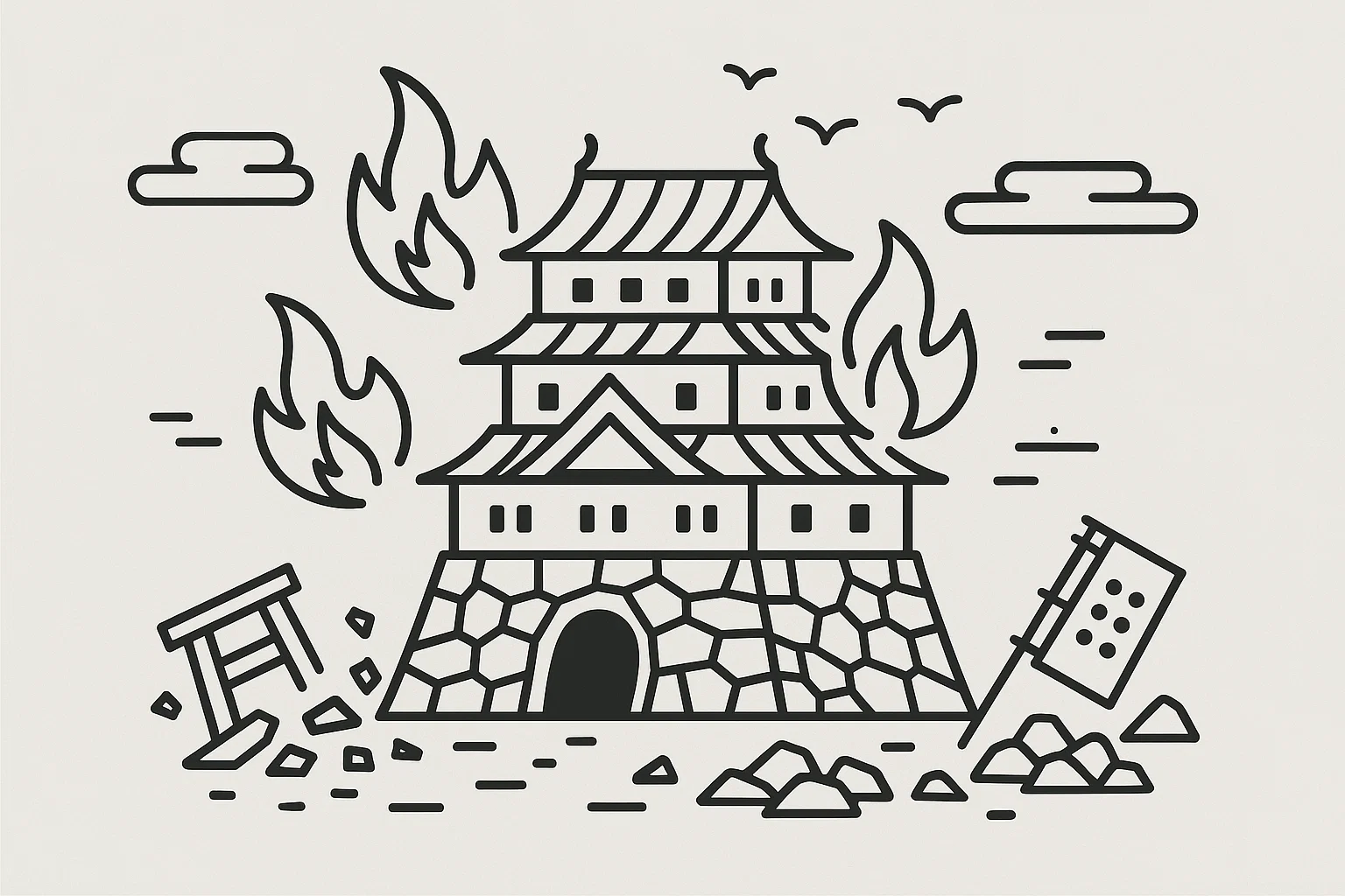 籠城中の軍議