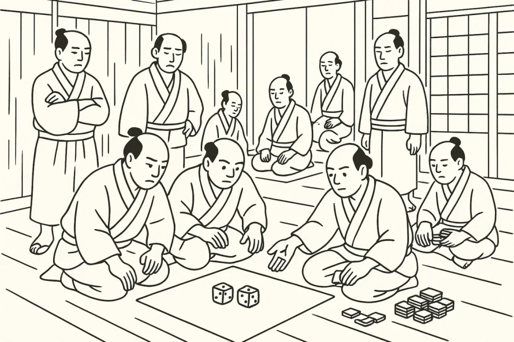 江戸時代の賭場の様子