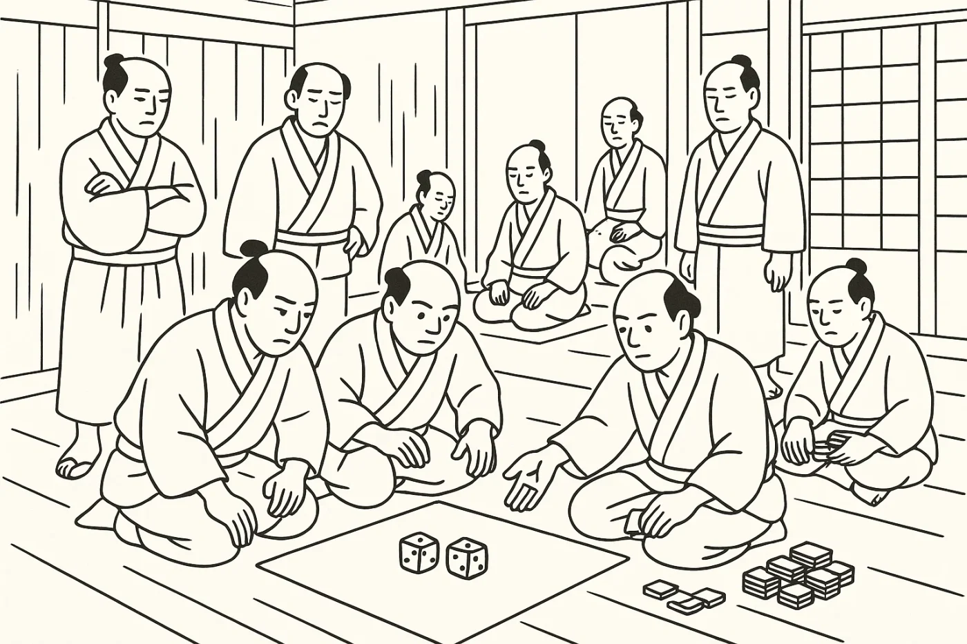 江戸時代の賭場の様子