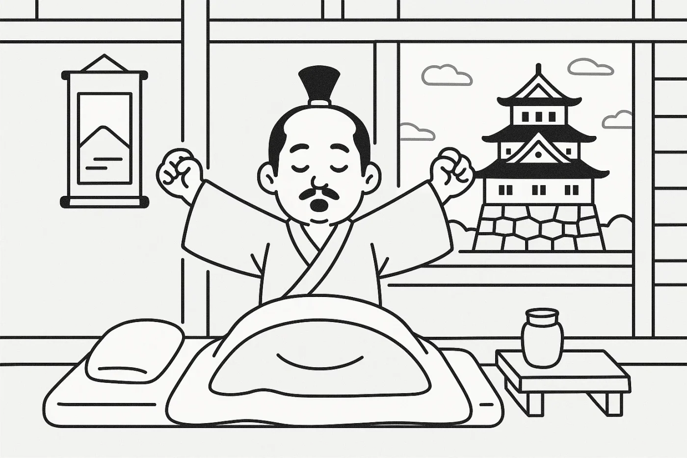 城内で生活をする殿様