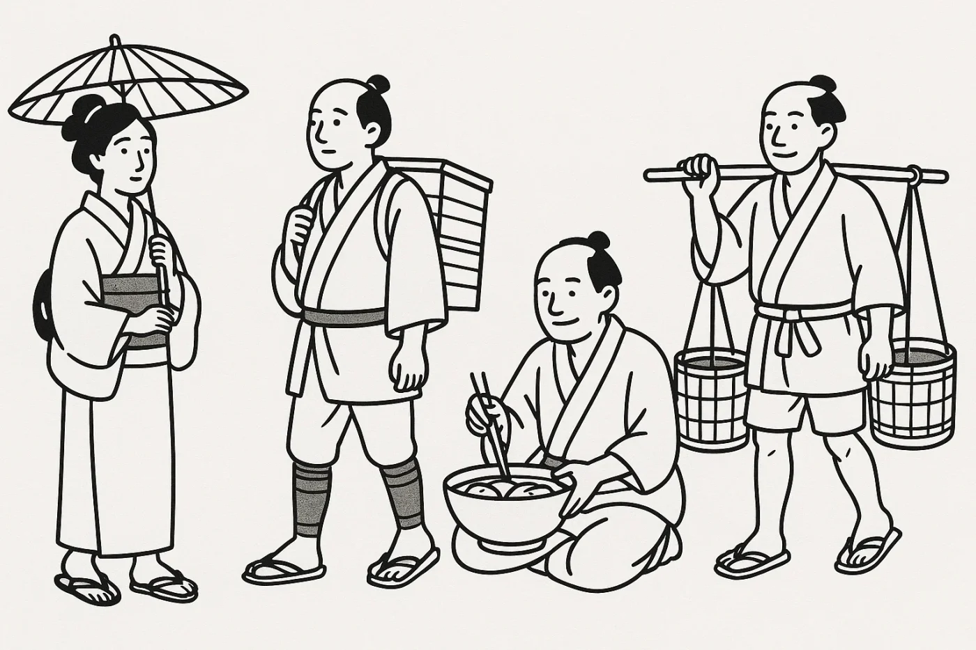 江戸時代の町人たち