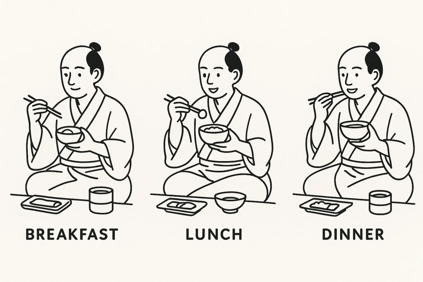 庶民の食事は1日2食から3食になった