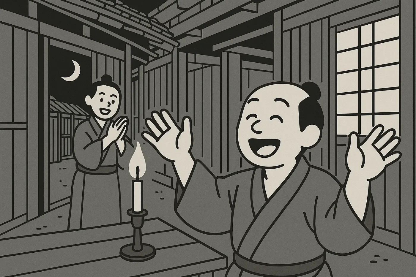 安く灯りを手に入るようになって喜ぶ庶民