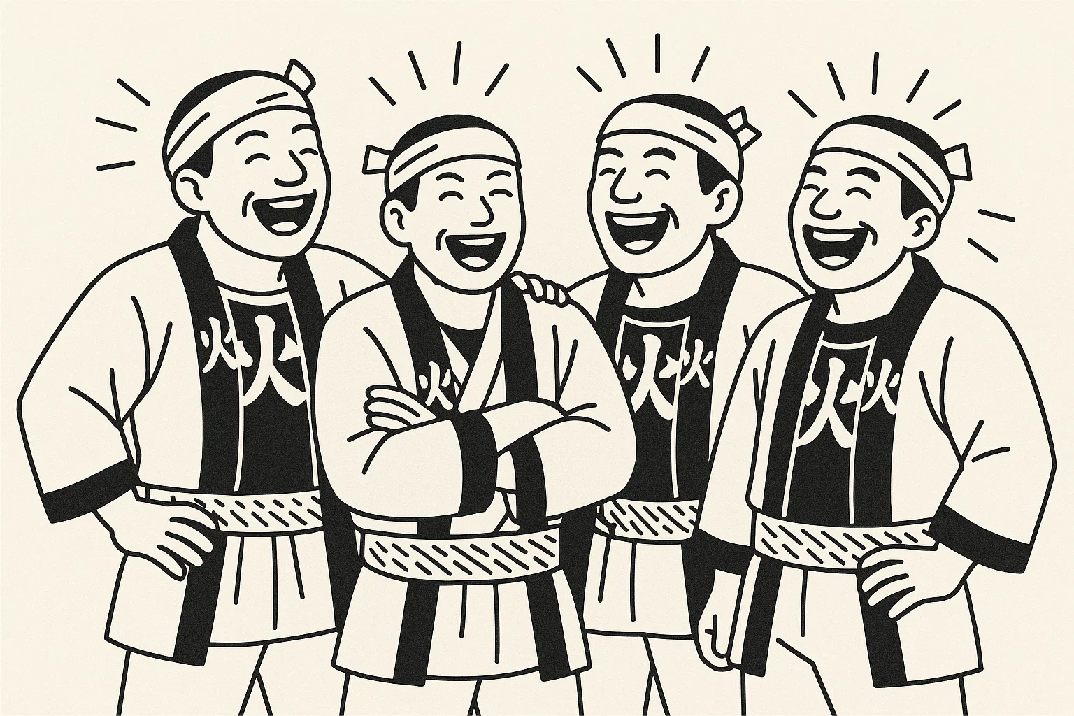 江戸の火消したちの豪快な笑い