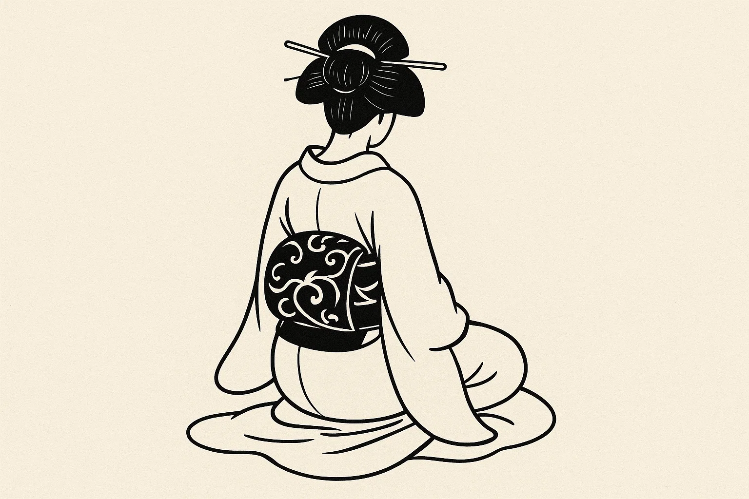 遊女の後ろ姿